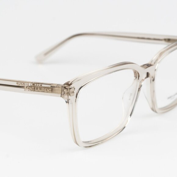 NEW Saint Laurent SL672 004 Beige Square Unisex Eyeglasses - Picture 6 of 11